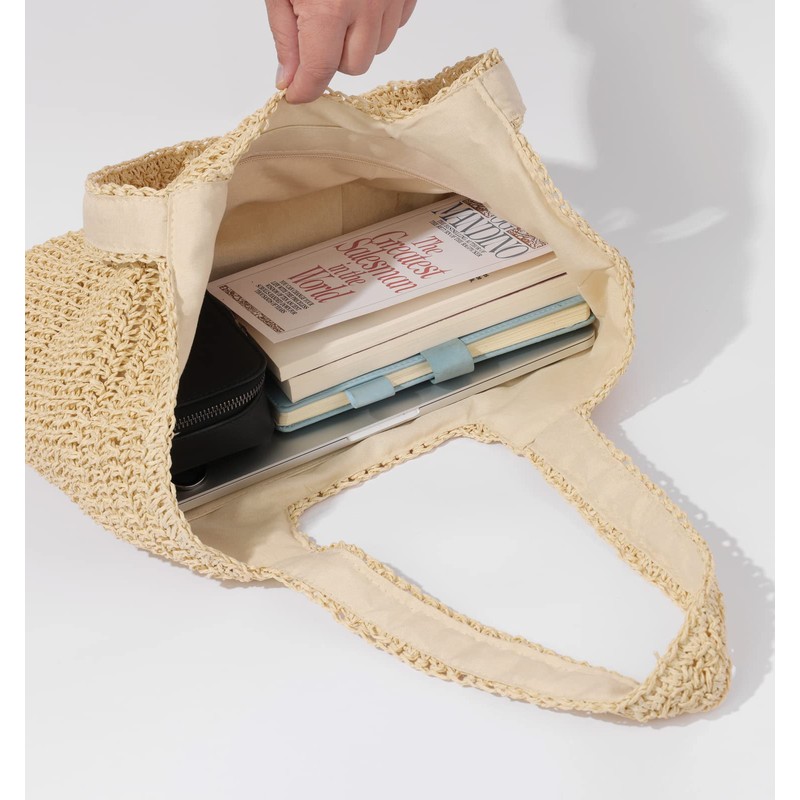 GOLDTIMO Beach Bags for Women - Summer Soft Large Woven