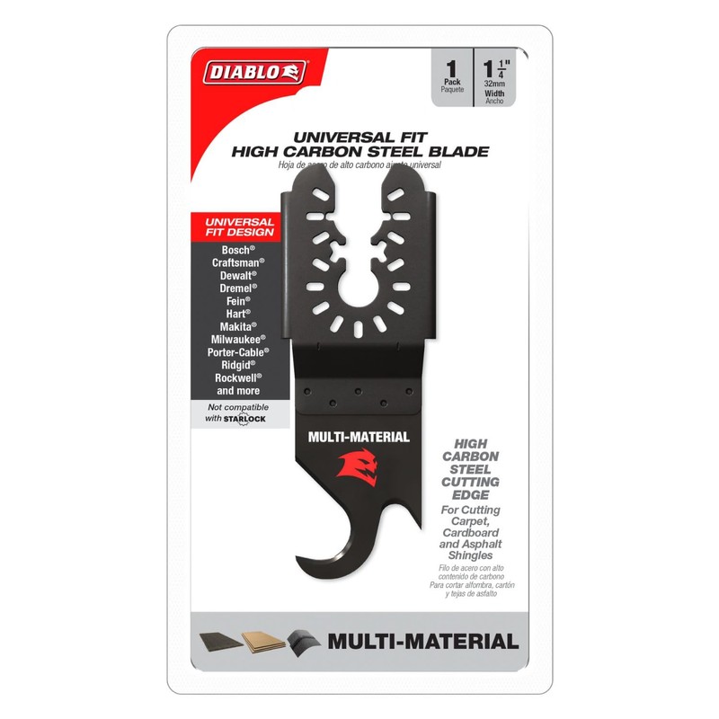 Diablo Universal Fit High Carbon Steel Oscillating Hook Knife for