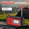 PRUNUS J-924 Digital Radio DAB+/UKW, Kurbelradio Notfall mit 10000mAh Akku,