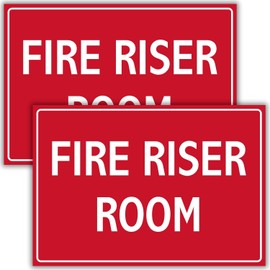 Berpahome (2 Pack) Fire Riser Room Sign, 10 x 7 Inches, 120 Mil Plastic, UV Protected, Weather Resistant, Waterproof, Durable Ink, Easy To Mount