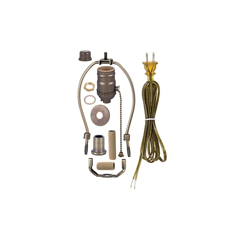 B&P Lamp® Antique Brass Plated Finish Table Lamp Wiring Kit