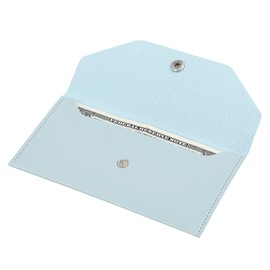 Money Wallets for Cash Gifts, Money Envelopes Wallet Genuine Leather Purse Organizer Reusable Budget Envelope Wallet Retro Clutch Wallets for Men Women Cash Check Billing, Minimalist Design (Blue)