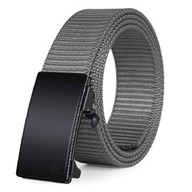 FAIRWIN Men's Ratchet Web Belt,1.25 inch Nylon Automatic Buckle,No Holes Invisible Belts for Men Jeans Pants