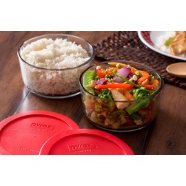 Pyrex Simply Store (8-Pack) Glass Food Storage Containers Set, (1, 2, 4 & 7 Cup) Meal Prep Containers With BPA-Free Lids, Dishwasher & Microwave Safe