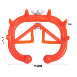 Cattle Nose Ring Set, 10 Pack, Red Plastic Weaning Tool, 9.5 x 7.6 cm, Anti-Sucking Device for Calves