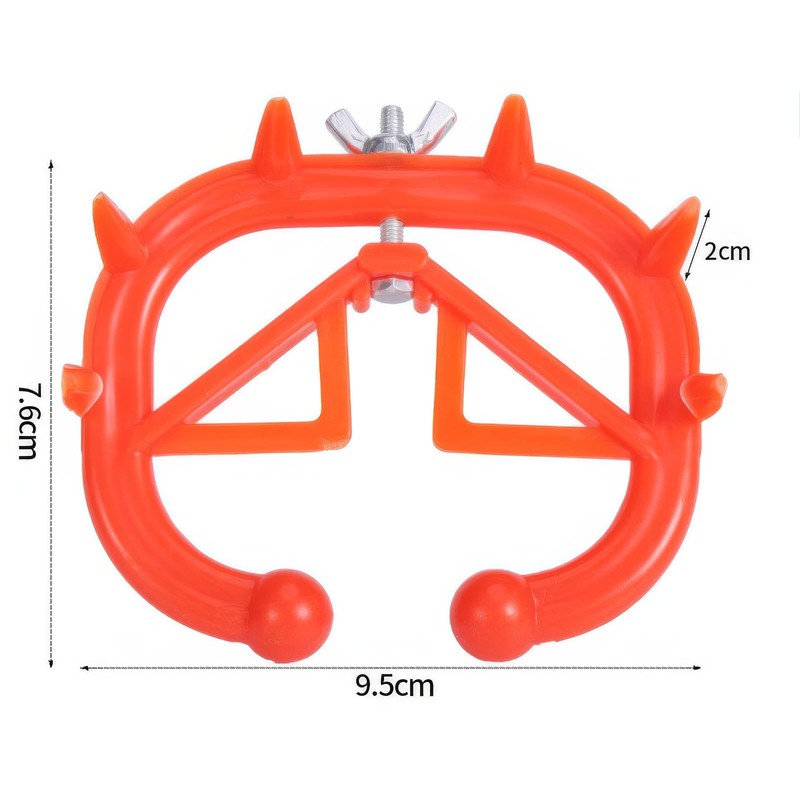 Cattle Nose Ring Set, 10 Pack, Red Plastic Weaning Tool,