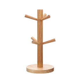 Shirene Wooden Cup Stand, Bamboo, Wooden Cup Holder, Pretzel Holder, Tree Cup Holder, Cup Rack, Cup, Tree, Coffee Cup Rack for Kitchen Counter