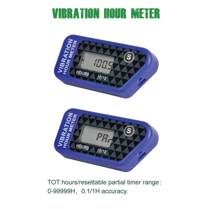 Yooreal Vibration Activated Hour Meter,Maintenance Intervals Reminder for Gas/Diesel Engine