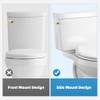 Universal Brushed Gold Toilet Handle Replacement Kit, Side/Angle Mount Toilet