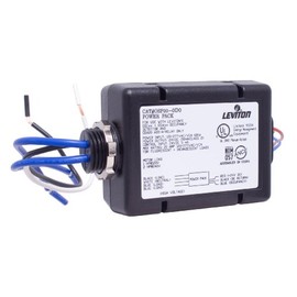 Leviton OSP20-D0 Power Pack for Occupancy Sensor, 20 Amp FL/INC, 120-277VAC 60Hz, 1HP at 120VAC, 2HP at 240VAC, Black