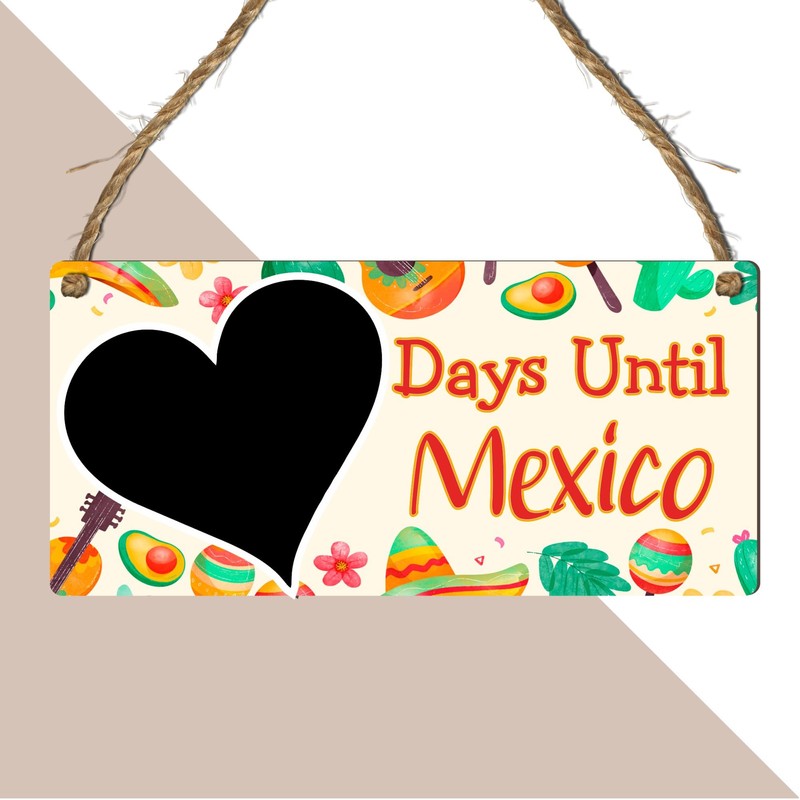 Days Until Mexico Countdown Plaque - Custom Holiday Countdown Sign