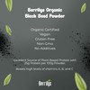 Berrilys Organic Black Seed Powder - Nigella Sativa, Ground Kalonji,