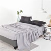 RYNGHIPY 8Pcs Revsible Grey Black Striped Down Alternative Comforter Bedding