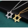 SIPURIS Star of David Necklace for Men Crystal Hexagram Pentacle