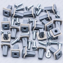 Rexka 20 Sets M6-1.0 Liftgate License Plate Mounting Nut Grommet Screw Kit for Ford W714172-S300 C-Max Edge Explorer Focus Mustang Taurus Lincoln MKS MKX W714172S300