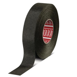 Tesa 51036 19mm*25m Flag-Resistant PET Cloth Automotive Harnesses Tape for Automotive Engine, Protect Against High Temperature, Abrasion, Chemical & Fluid, 1 Roll