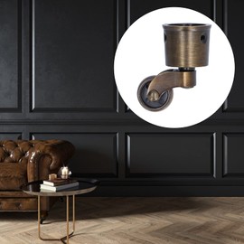 Swivel Caster Wheels Cup Type Solid Brass Castor, 25kg-30kg Loading Matt Exquisite Sturdy Stable Silent Wheel, Universal Wheel Castors for High Load Capacity Furniture