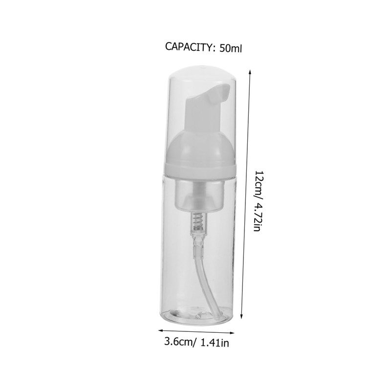 SHOWERORO 10 Pcs Travel Bottle Clear Foaming Pump Bottles Foam