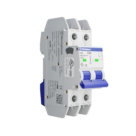 Westinghouse UL 489 AC Miniature Circuit Breaker, 4 Amp, 2 Pole, C Curve, 10kA, 480Y/277V AC, 125V DC, Non-Polarized, UL Listed, DIN Rail Breaker with Thermal Magnetic Trip