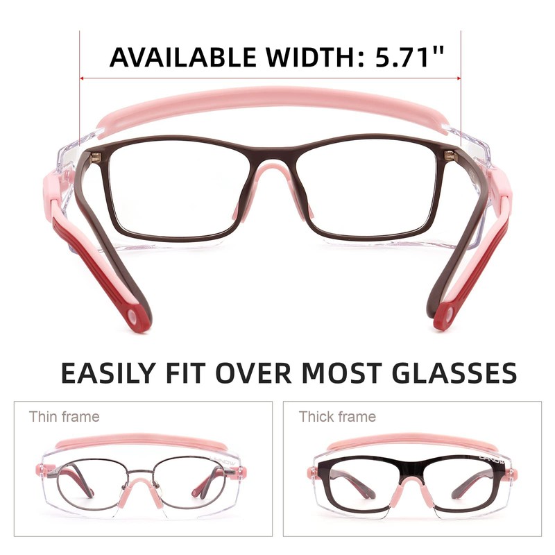 UKNOW Safety Goggles Over Glasses, Anti Fog Safety Glasse with