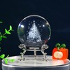 JFTOSALE 2.3in 3D Christmas Tree and Santa Claus Crystal Ball