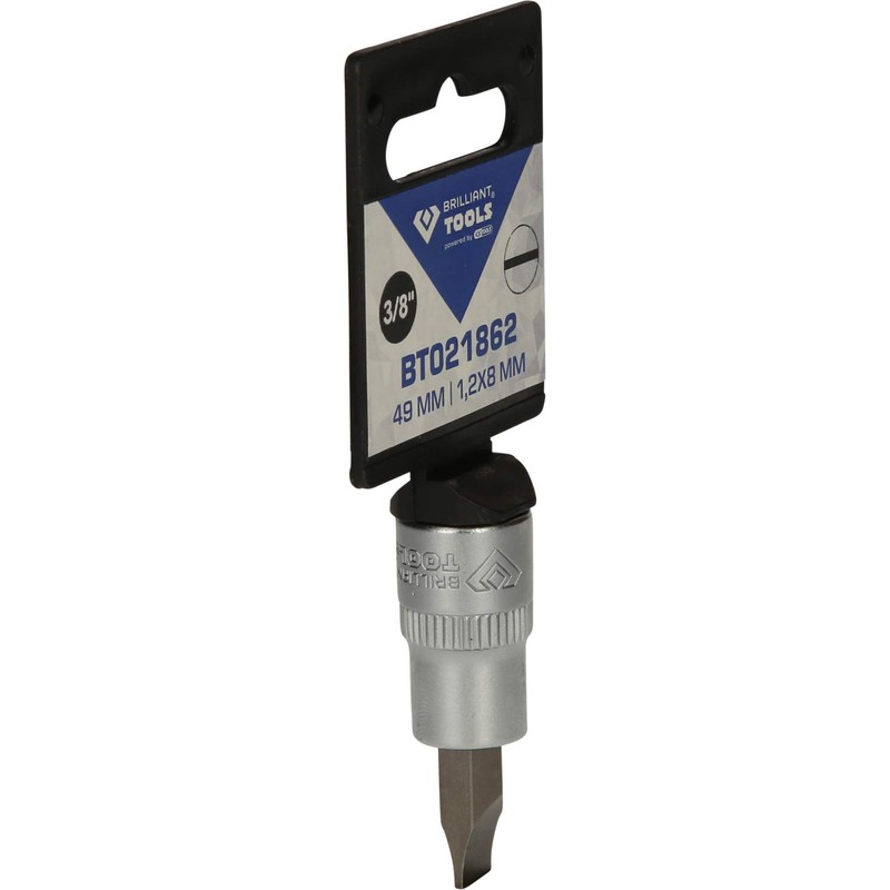 BRILLIANT TOOLS BT021862 3/8 Inch Slotted Bit Socket 2 x