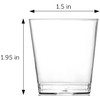 DecorRack 1 Oz Shot Glasses, 80 Hard Clear Plastic Shot