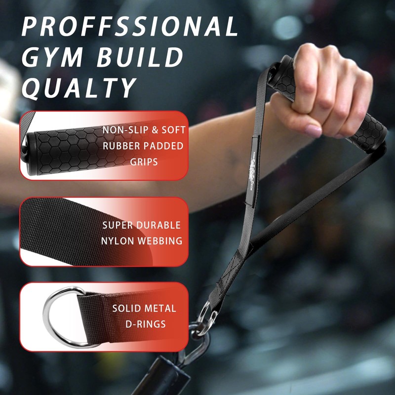 Lights Mountain Gym Handles & Wrist Cuffs Set – Heavy-Duty