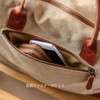 IOKI HAMPU Canvas and Genuine Leather Tote Bag, Business Bag,