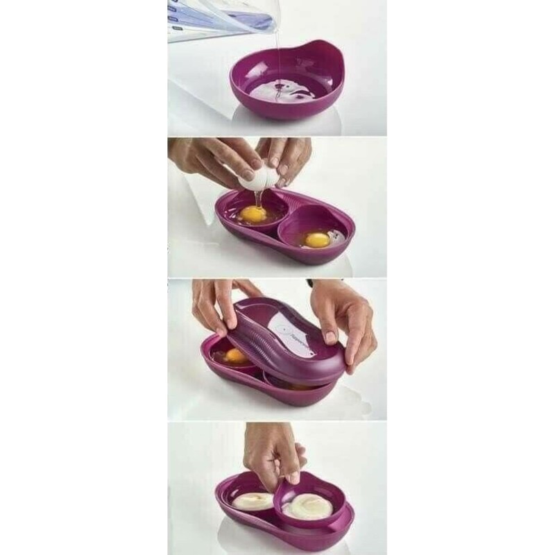Tupperware Microwave Breakfast Maker Set in Rhubarb