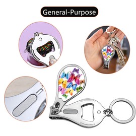 Ruhuayoupin Nail Clipper Set Multifunctional Toenail Clippers For Thick Toenails For Seniors Convenient To Carry Fingernail Clipper With File 2PACK Nail Trimmer Nail Cutters For Men Women adult (Butterfly)