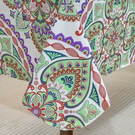 Xirggur Rectangle Table Cloth, Waterproof Vinyl Tablecloth with Flannel Backing, Table Linens, Plastic Tablecloths for Dinner, Kitchen and Parties, 60"x84"