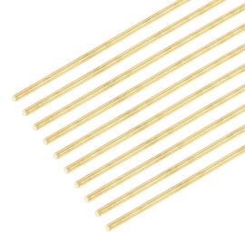 DMiotech DMiotech 30 Pack Brass Rods, 1mm x 300mm Solid Round Brass Rod for DIY Craft, Welding, Lathe Bar Stock, Drift Punches, Shaft, Model, Plane, Ship, Car