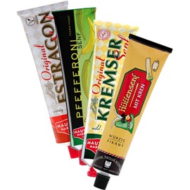4x200g Mautner Mustard Variety - Kremser - Tarragon - Markhof Hut - Pepperoni/Austria