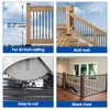 Muzata 50Pack 36" Aluminum Deck Balusters Round Black Deck Railing