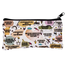 Sister Gift - Best Friend, Cosmetic Bag, Small Nature, Make Up Bag for Big Sister, Cosmetic Bag Small, Youth Initiation Gifts Girls, Sisters, natural, Unicorn Pencil Case