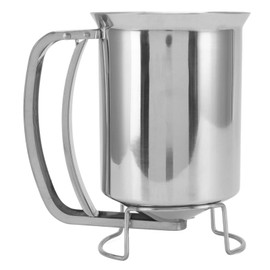 Pancake Batter Dispenser with Funnel, 1000ml, Stainless Steel, for Baking Cupcakes Muffins Crepes Waffles