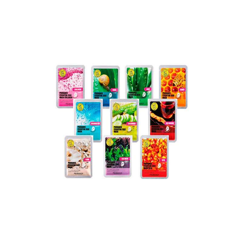 Prorance Essential Silk Mask 10pcs, Vita / 프로랑스 에센셜 실크