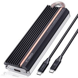 ineo M.2 NVMe SSD Enclosure with Embedded Copper Column Cooling, 20Gbps External, Aluminum, Supports M Key & B+M Key, RTL9220DP