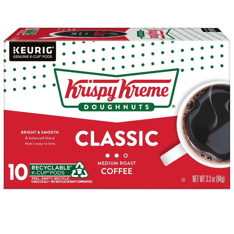 Krispy Kreme Classic Keurig Single-Serve K-Cup Pods, Medium Roast Coffee,