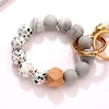 boderier Silicone Bead Key Ring Keychain Bracelet Wristlet Band Bracelet