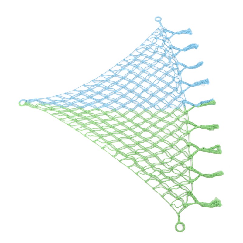 Triangular Toy Hammock Plush Toys Cotton Rope Woven Net Pocket