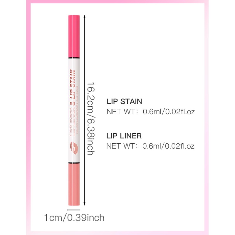 Erinde Lip Marker Waterproof Lip Liner - 2 Colours, Double