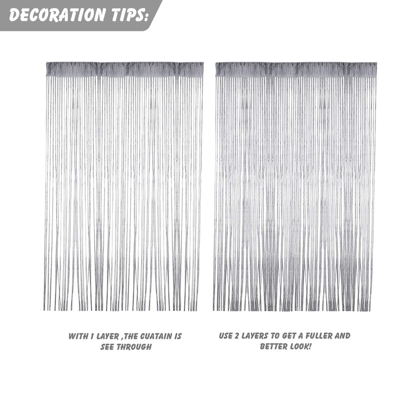 Door String Curtain, Wall Panel Fringe Window Room Divider Blind,