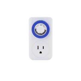 Power Failure Timer with 2 Grounded Sockets - for Lamps, Holiday Lights
