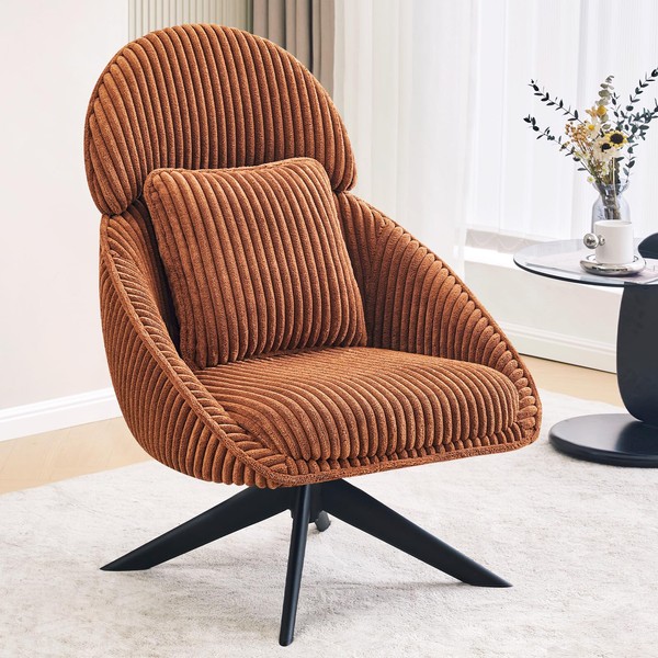 Furniliving Large Swivel Accent Chair Modern Arm Chair Sofa Chair