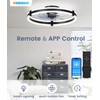 VOLISUN Ceiling Fans with Lights and Remote, 19.7in Low Profile