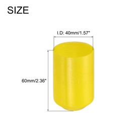 MECCANIXITY 8Pcs Heat Shrink End Cap 40mm ID x 60mm L 2:1 Ratio Heat Shrink Tubing Caps Lined Sealed Waterproof Adhesive for Electrical Wire Cable, Yellow