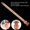 Outus Pineapple Pens Metal Ballpoint Rose Gold Pens for Graduate