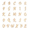 LiQunSweet 26 Pcs Letter A~Z Golden Plated Stainless Steel Alphabet